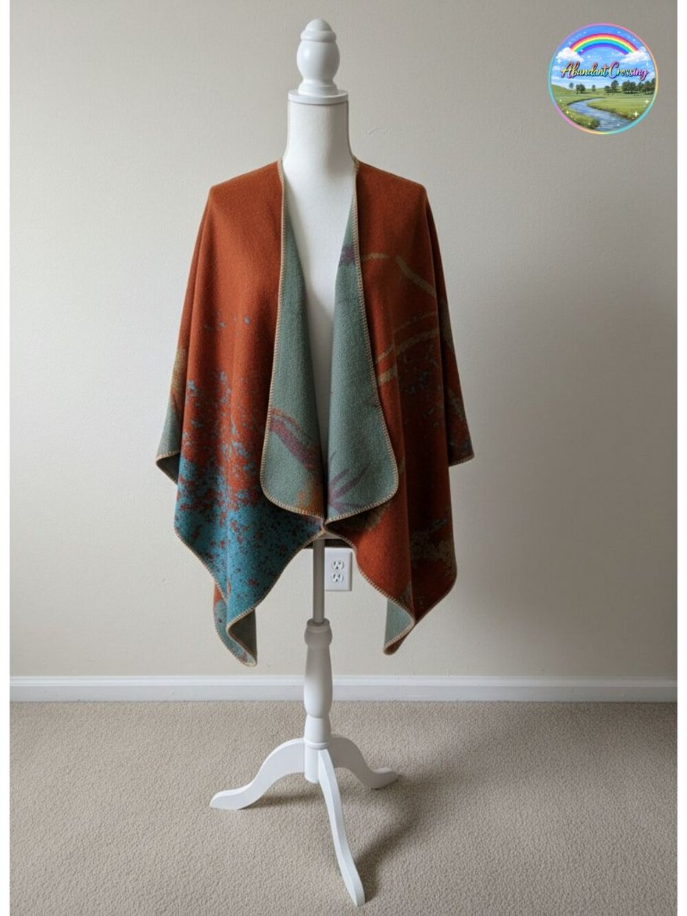 Women's Retro Poncho Cape Boho Shawl Wrap Fringe